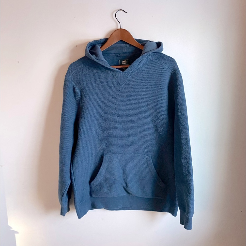 ROOTS 100% cotton Blue Pullover Hoodie